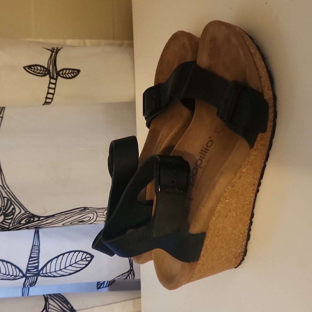 Papillio by Birkenstock Soley Wedge Sandal - Nubuck - Size 37EU